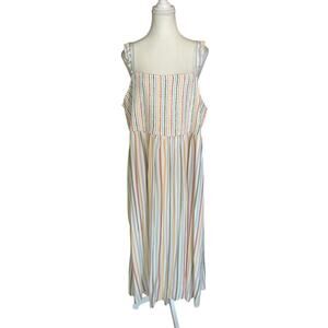 Torrid | Stripped Smock Ruffle Sleeve Sundress | 4X